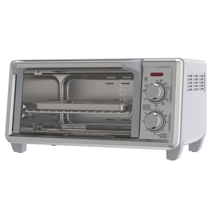Horno Tostador Freidora de Aiere 1150W Capacidad para 4 Rebanadas Black and Decker TO4120-1SDLA Tostahorno. BLACK + DECKER