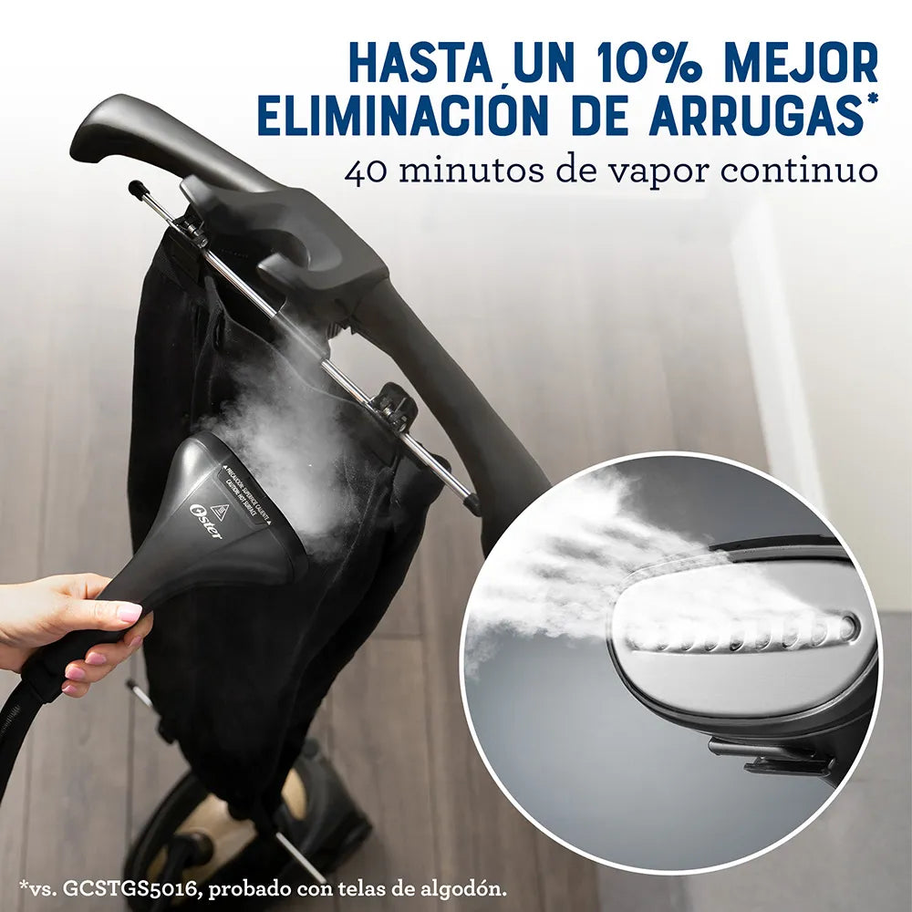(LLEGANDO 27 DE JULIO) Vaporizador de Ropa Prendas Oster® de Pedestal Vertical con Gancho 360° – GCSTGS7000 | 1600W