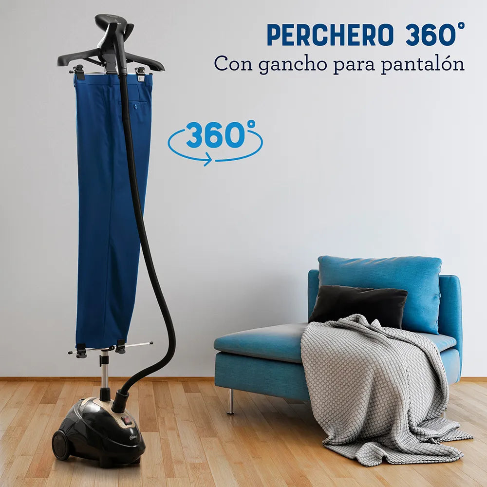 (LLEGANDO 27 DE JULIO) Vaporizador de Ropa Prendas Oster® de Pedestal Vertical con Gancho 360° – GCSTGS7000 | 1600W