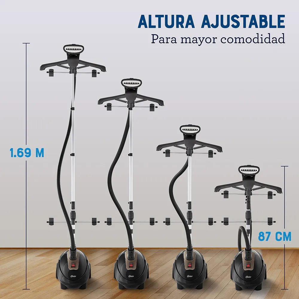 (LLEGANDO 27 DE JULIO) Vaporizador de Ropa Prendas Oster® de Pedestal Vertical con Gancho 360° – GCSTGS7000 | 1600W