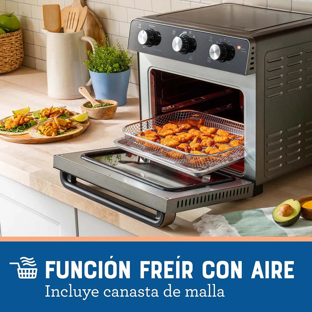 Horno con Freidora de Aire 22L Antiadherente Negro Oster TSSTTVMAF1NS