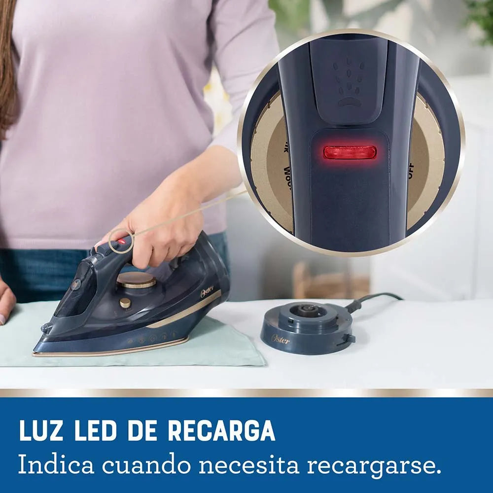 (LLEGANDO 27 DE JULIO) Plancha de Vapor de Ropa Inalámbrica Oster® 2 en 1 con Suela de Cerámica – GCSTCC5000 | 1650W