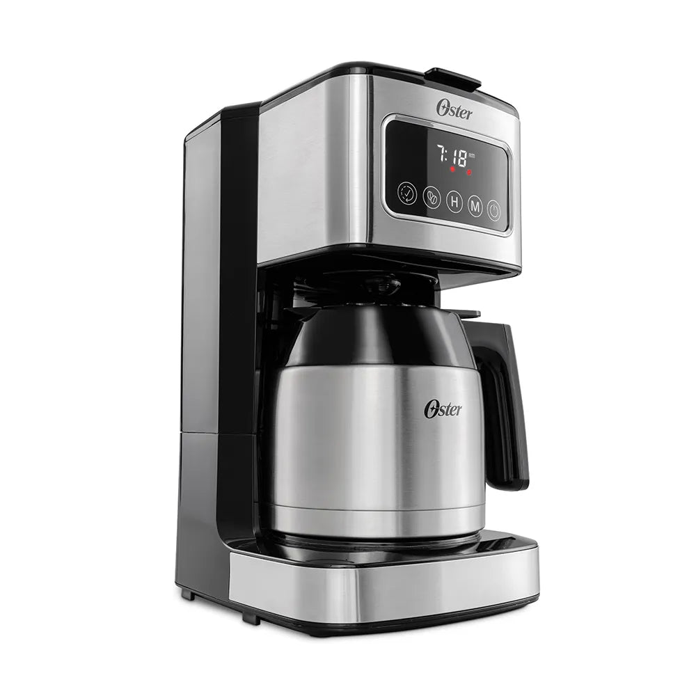 Cafetera Programable de 8 Tazas Pantalla Táctil Negro Acero Inoxidable Oster BVSTDC4404