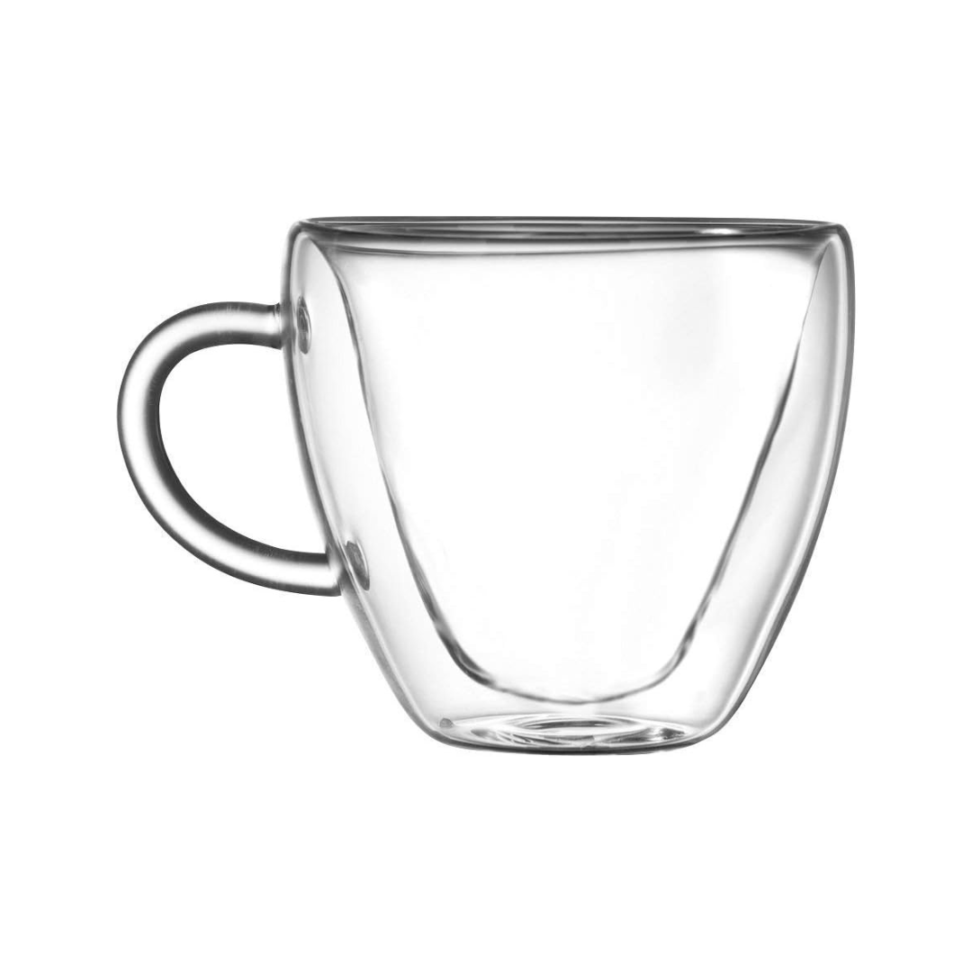 Set de 2 Tazas de Vidrio de 280ml para Café EP-DG18