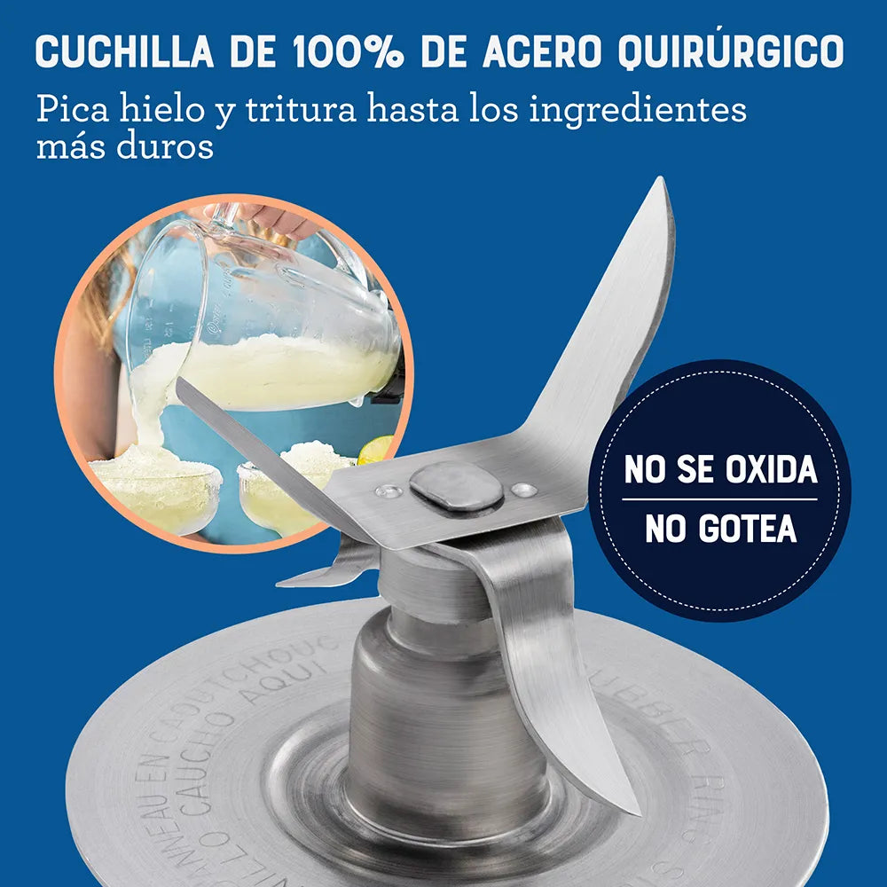 Licuadora Jarra de Vidrio 1.5L 800W 2 velocidades + Pulso Perilla Color Rojo Oster BLSTKAG-RRD