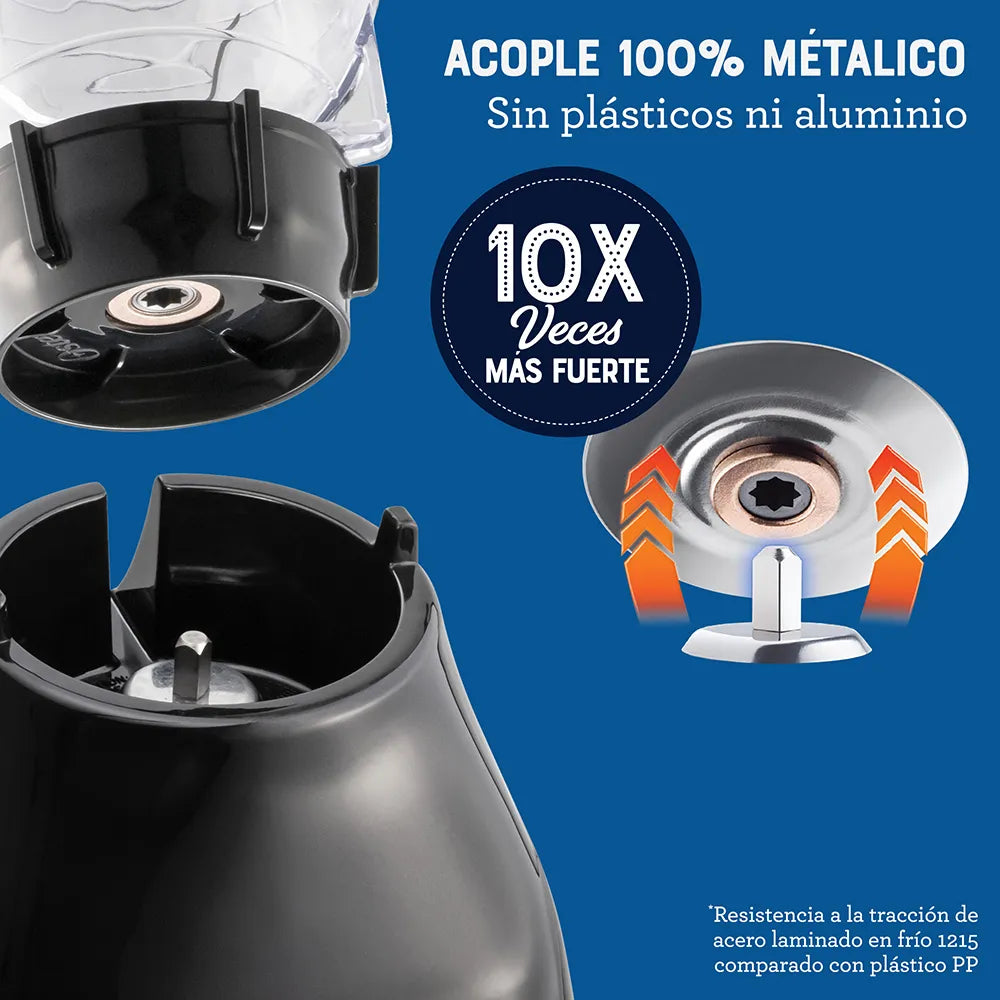 Licuadora Jarra de Vidrio 1.25L 800W 2 velocidades + Pulso Perilla Color Negro Oster BLSTKAP-BRD