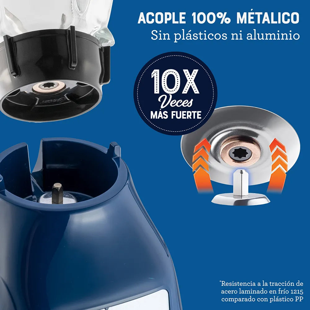 Licuadora Jarra de Vidrio 1.5L 800W 2 velocidades + Pulso Color Azul Oster BLSTKAG-LPB