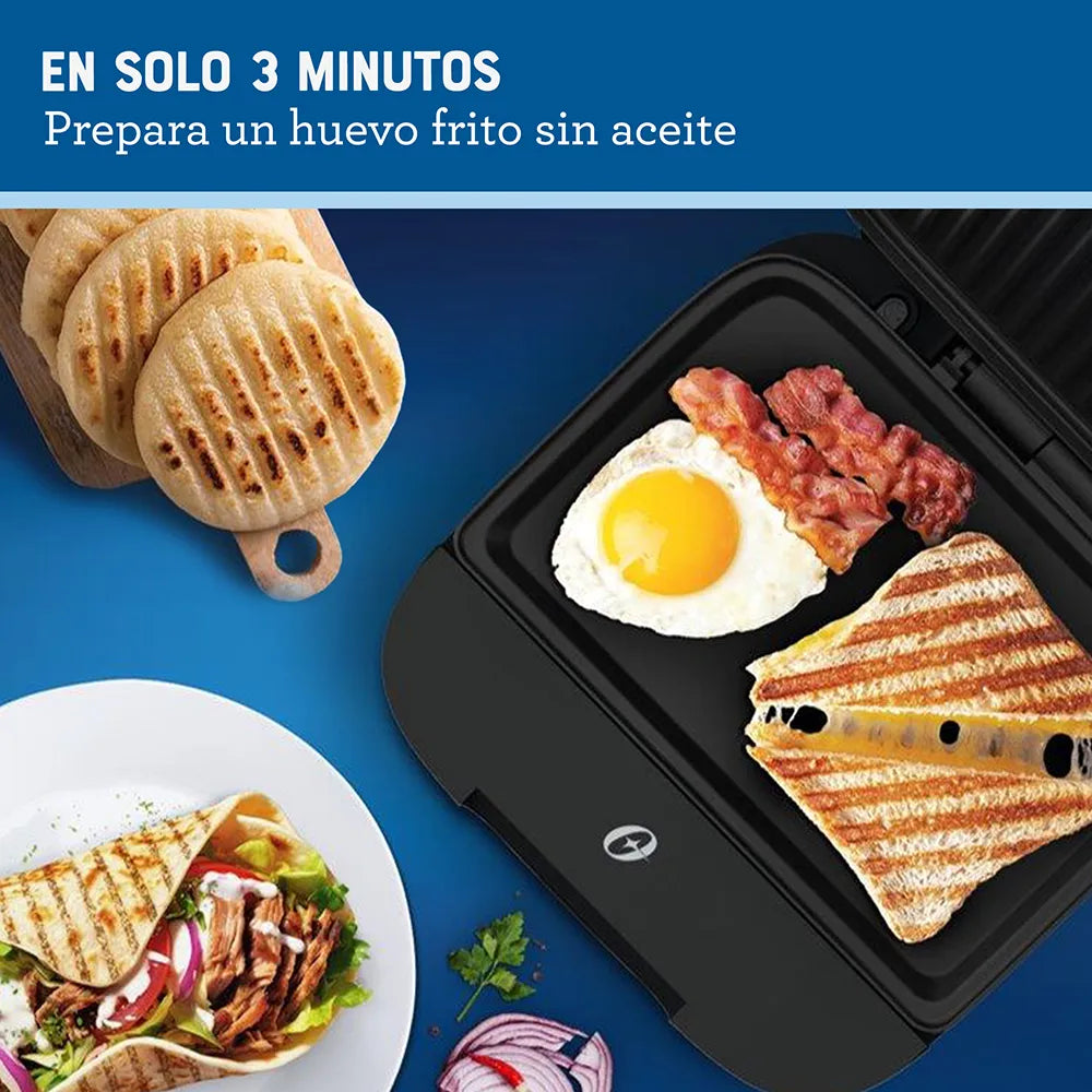 (LLEGANDO 27 DE JULIO) Sandwichera Oster® Compacta de Platos Hondos para 2 Sándwiches – CKSTSM400 | 750W