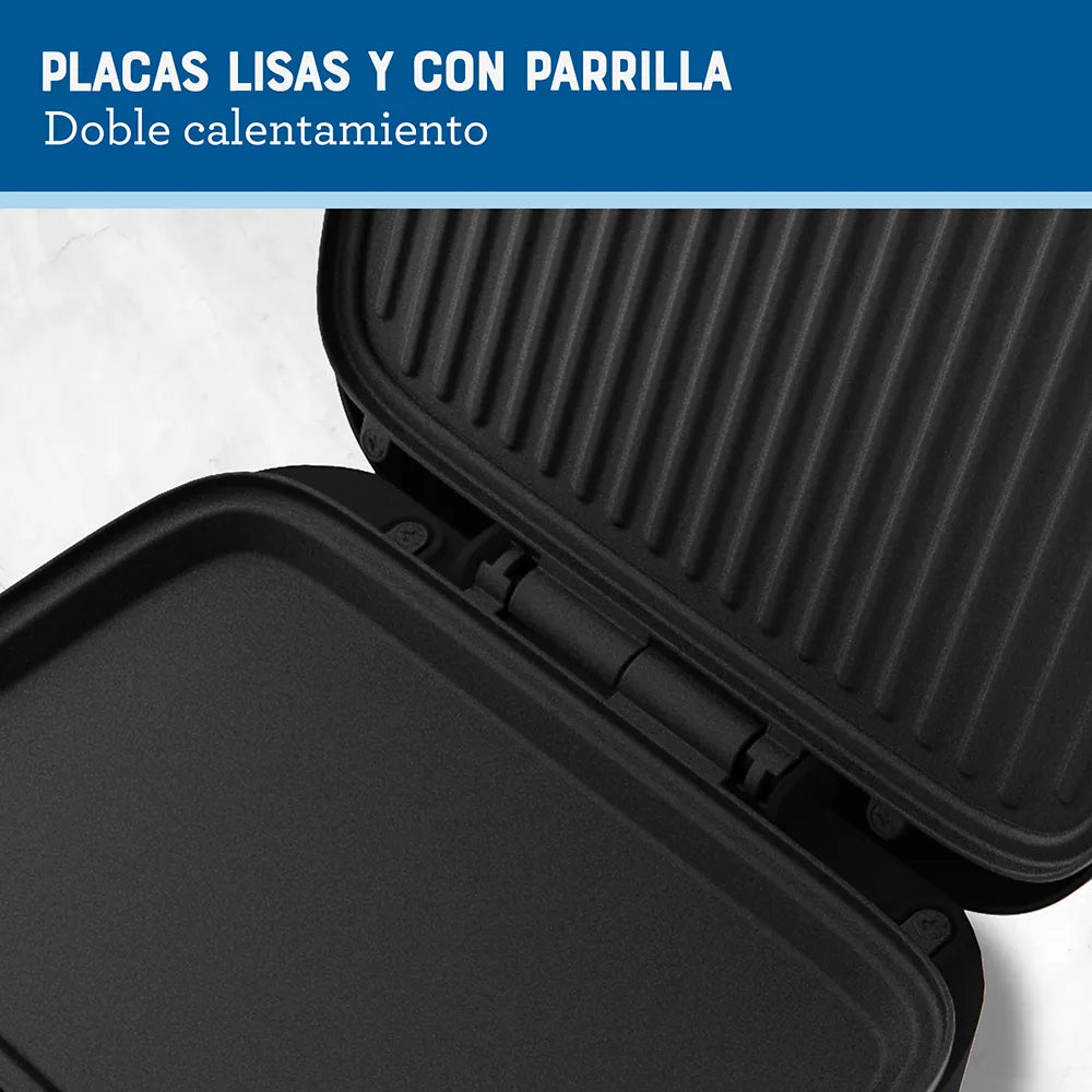 (LLEGANDO 27 DE JULIO) Sandwichera Oster® Compacta de Platos Hondos para 2 Sándwiches – CKSTSM400 | 750W