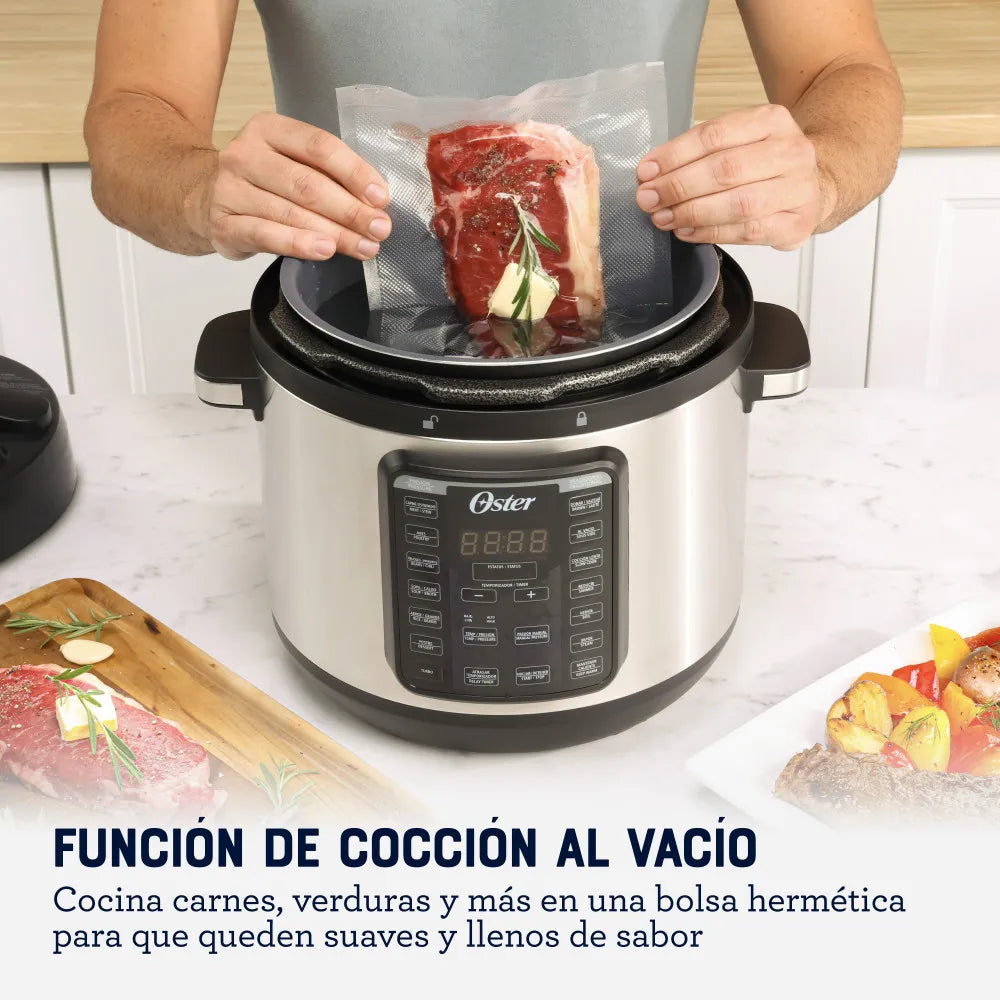 Olla de Presión Multifuncional Multiolla Turbo 7.5L 14 Funciones DiamondForce Oster CKSTPCECT75DF