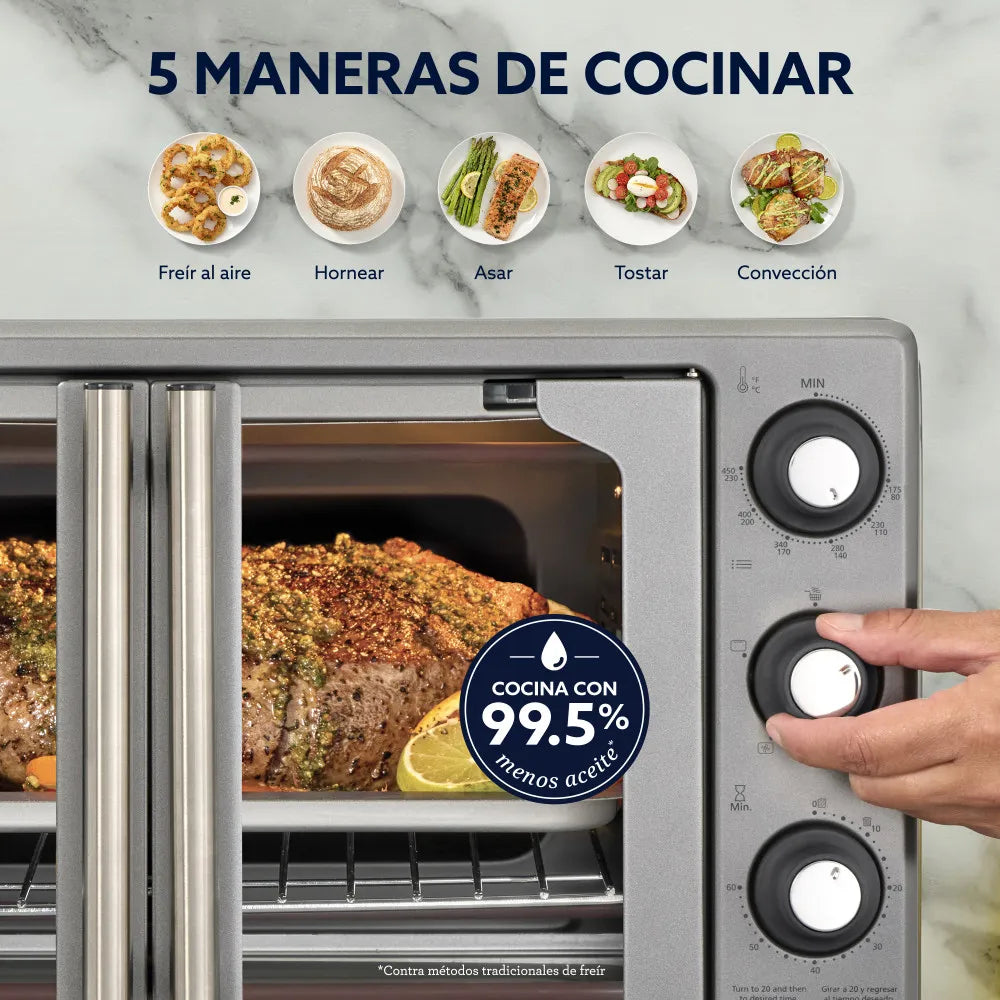 (LLEGANDO 27 DE JULIO) Horno Freidora de Aire Oster® con Puertas Francesas 25 L – TSSTTV25FDMAFNS | 1500W