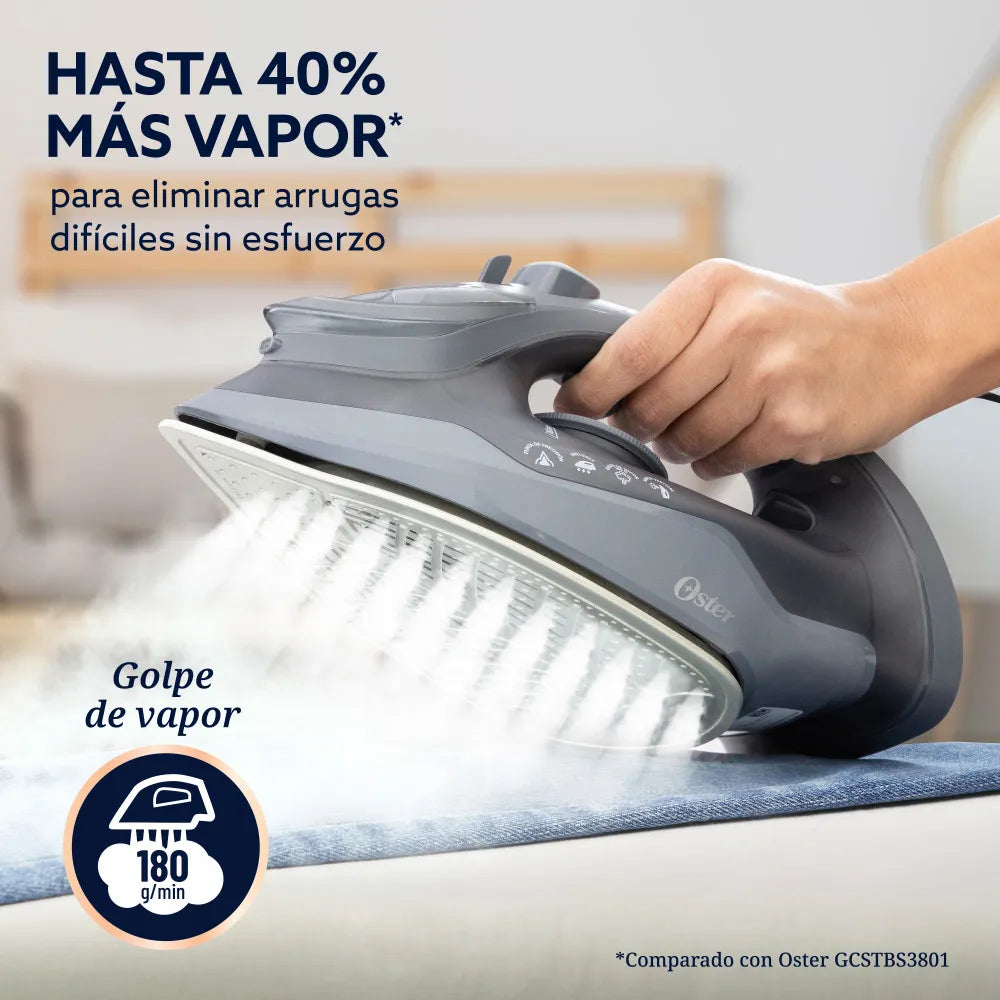 Plancha de Ropa de Vapor AeroGlide Negro Oster GCSTAC7002