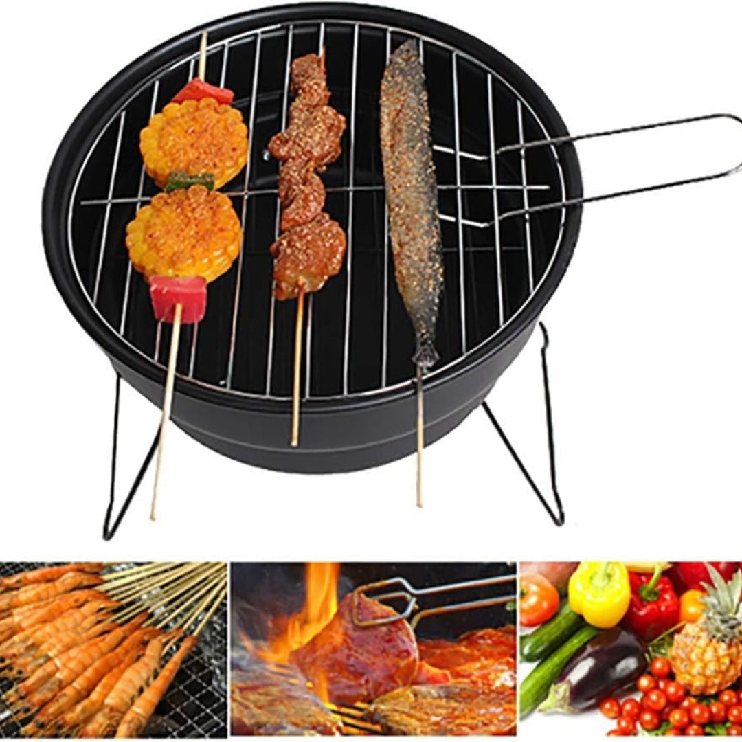Mini Parrilla o Asador Redondo Portátil Metálica ALP-BBQ2718 Selecto