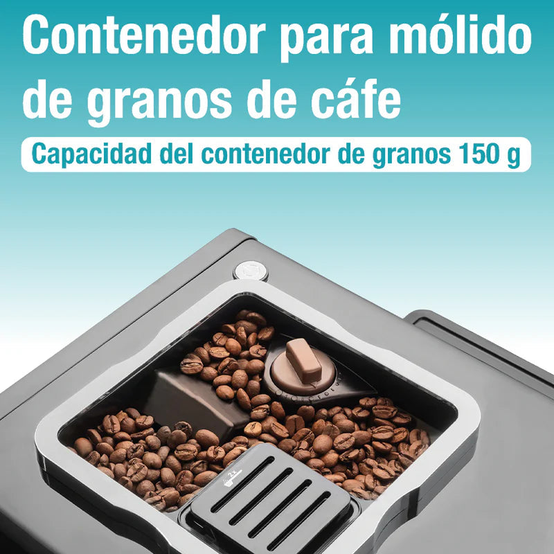 Máquina De Cafe Automática Profesional Granos Y Polvo Sistema De Control Inteligente Avanzado 20 Bar Pantalla Táctil Joystick Espresso Capuchino Latte Cortado Macchiato CML002 CARBONE