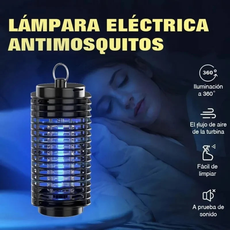 Lámpara Mata Insectos. Trampa Para Mosquitos Eléctrica 110V. Luz UV 360° Para Interiores Y Exteriores. AB1537