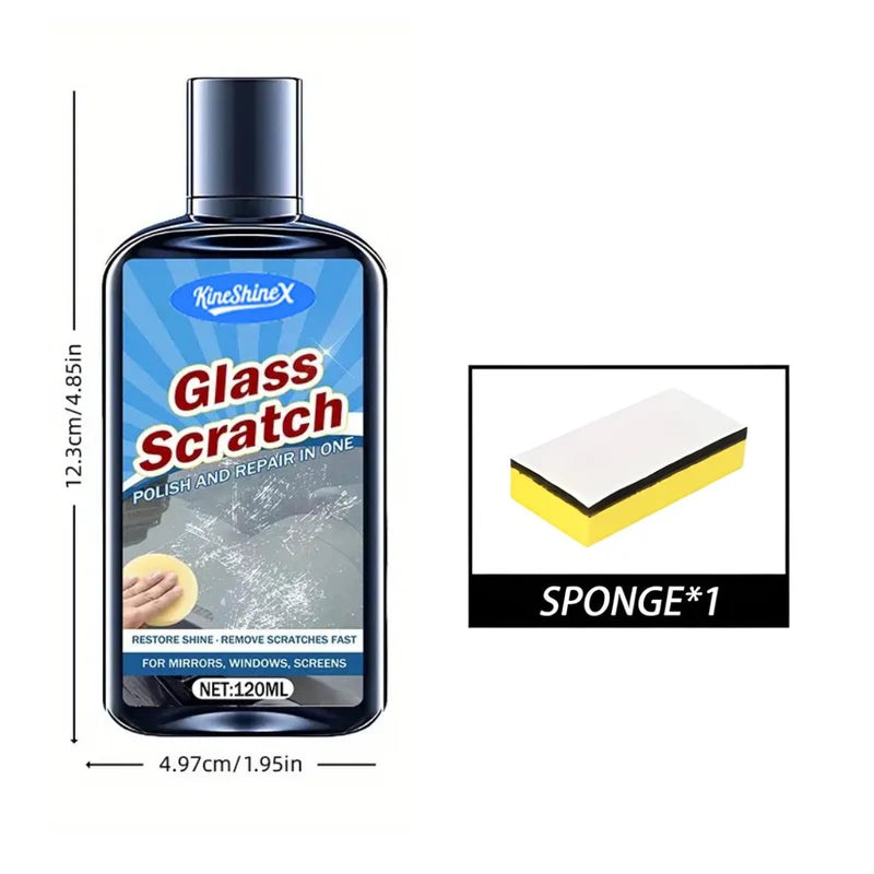 Removedor De Rayones Para Vidrios (120Ml) Con Esponja Incluida. Pasta Para Pulir Y Eliminar Rayones De Parabrisas, Ventanas Y Espejos. LT874