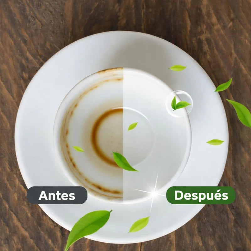 Pastillas Efervescentes Limpiadoras Para Tazas Y Vasos. Eliminador De Manchas De Café, Té Y Vino. Tabletas De Limpieza Con Ácido Cítrico 50G. LT876