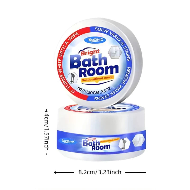 Pasta Limpiadora Para Baño Con Esponja. Removedor De Sarro Y Manchas De Agua En Vidrio Y Grifería. Pulidor Multiuso (120G). Incluye Esponja. LT877