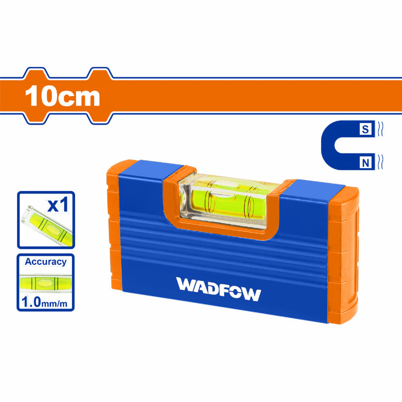 Nivel De Mano Magnético 10Cm Acrílico Antigolpes. Grosor 1.0Mm WSL0G20 WADFOW