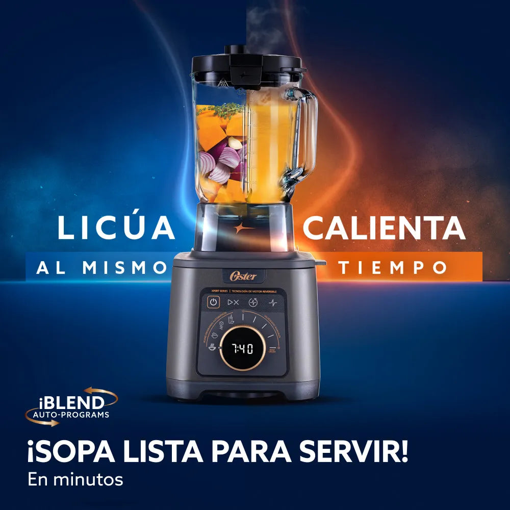 (LLEGANDO 15 DE OCTUBRE) Licuadora Profesional Oster Titan 2200W con Motor Reversible, Vaso de Vidrio Boroclass 2.5L, 4 Programas y 5 Velocidades BLSTXT-XG