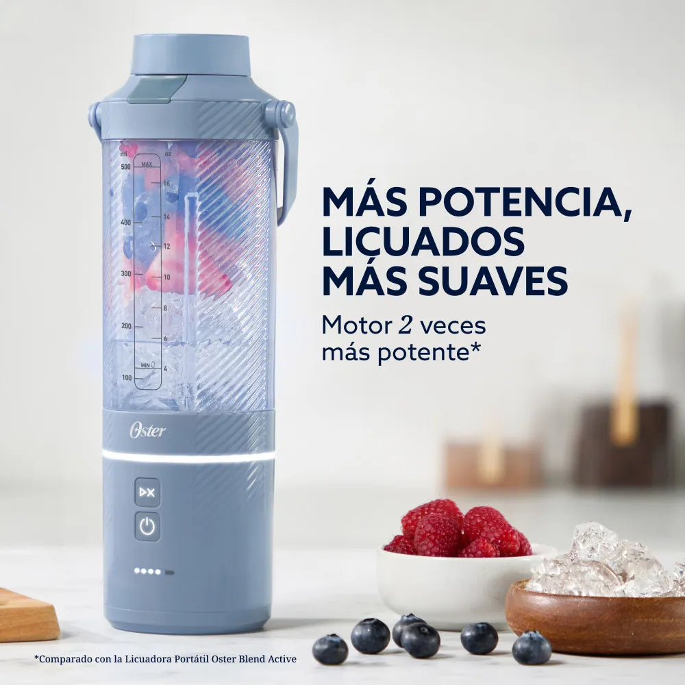 (LLEGANDO 1 DE SEPT) Licuadora Portátil Oster GoMAX BLSTGFP-MH20 590 ml – 100W, Recargable USB-C, Color Azul