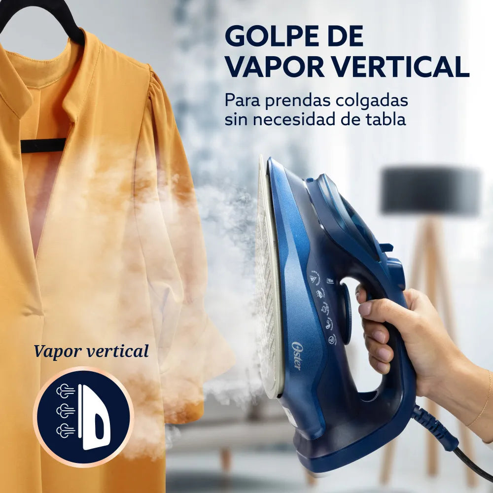 (LLEGANDO 27 DE JULIO) Plancha de Ropa a Vapor Oster® AeroGlide S7200 – GCSTAC7202 | Suela Aeroceramic y 1250W
