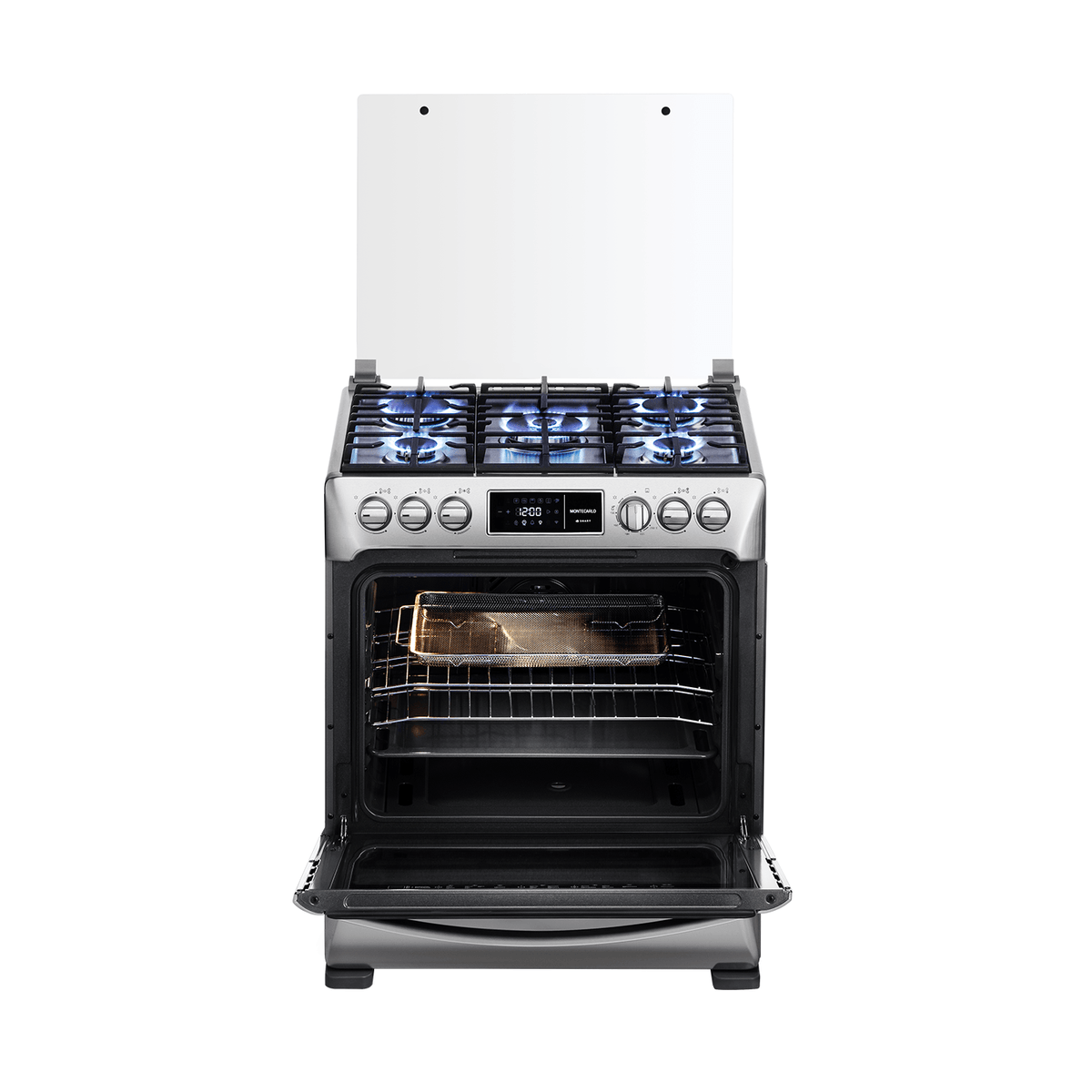 Estufa con Horno a Gas Indurama Montecarlo Zafiro 30” 5 Quemadores – Croma