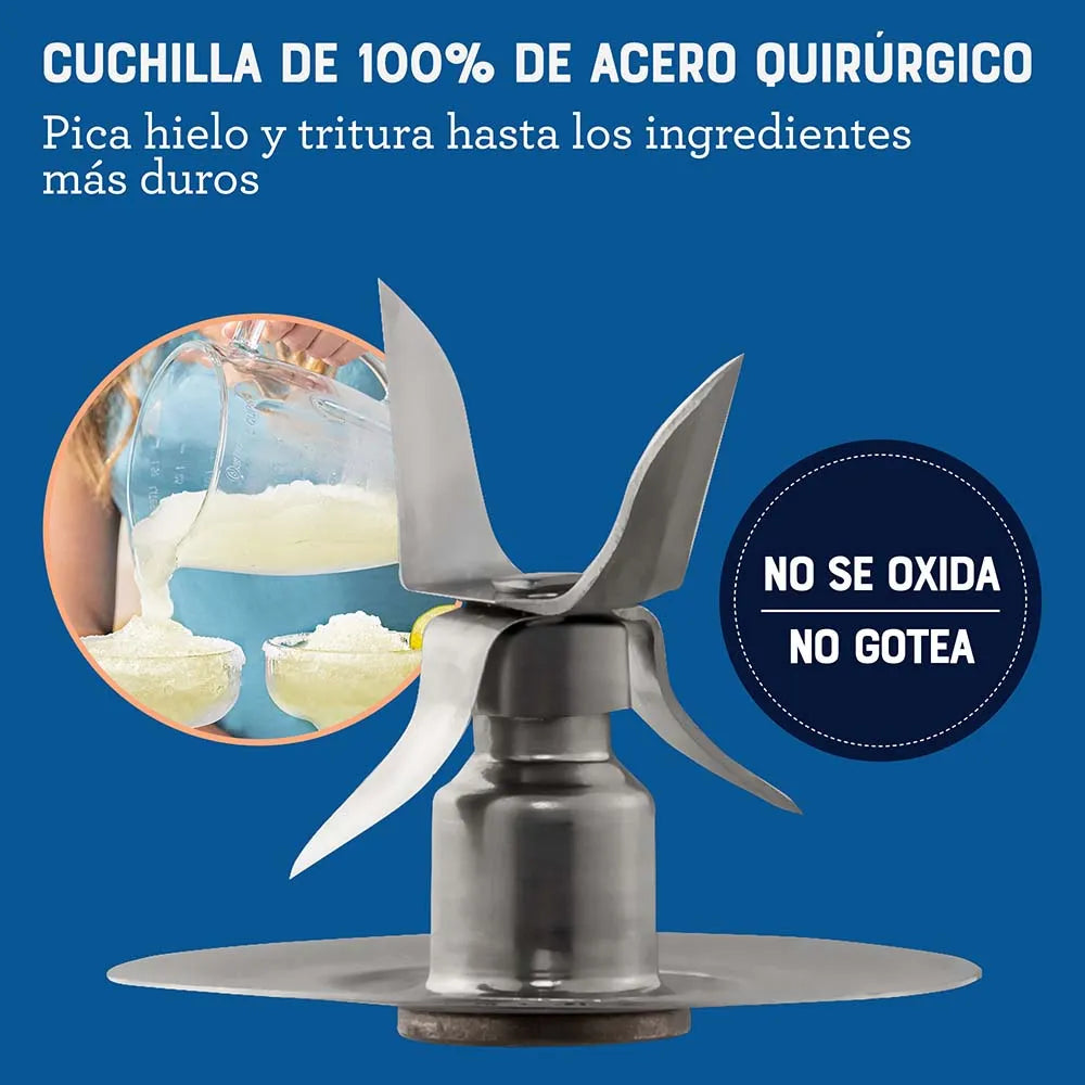 Licuadora Jarra Vidrio 1.5L 800W 6 Velocidades + Pulso Rojo Oster BLSTPEG-RPB