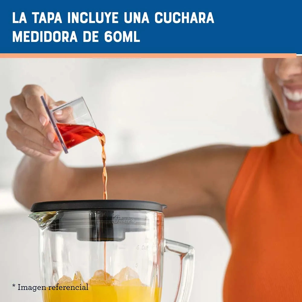 Licuadora Jarra Vidrio 1.5L 800W 6 Velocidades + Pulso Rojo Oster BLSTPEG-RPB