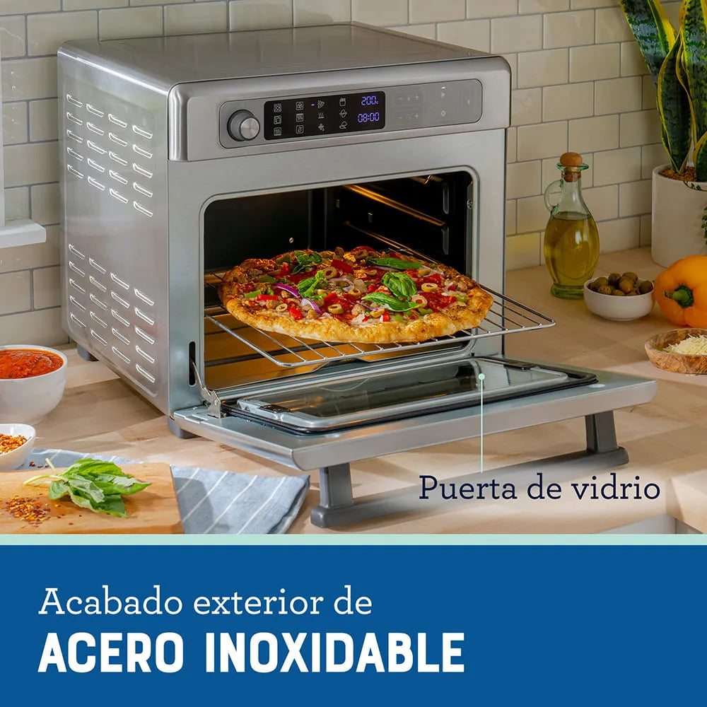 (LLEGANDO 15 DE OCTUBRE) Horno Eléctrico Digital Oster con Freidora de Aire 22 Litros, 12 Funciones, Convección y Revestimiento Antiadherente TSSTTVDAF1NS