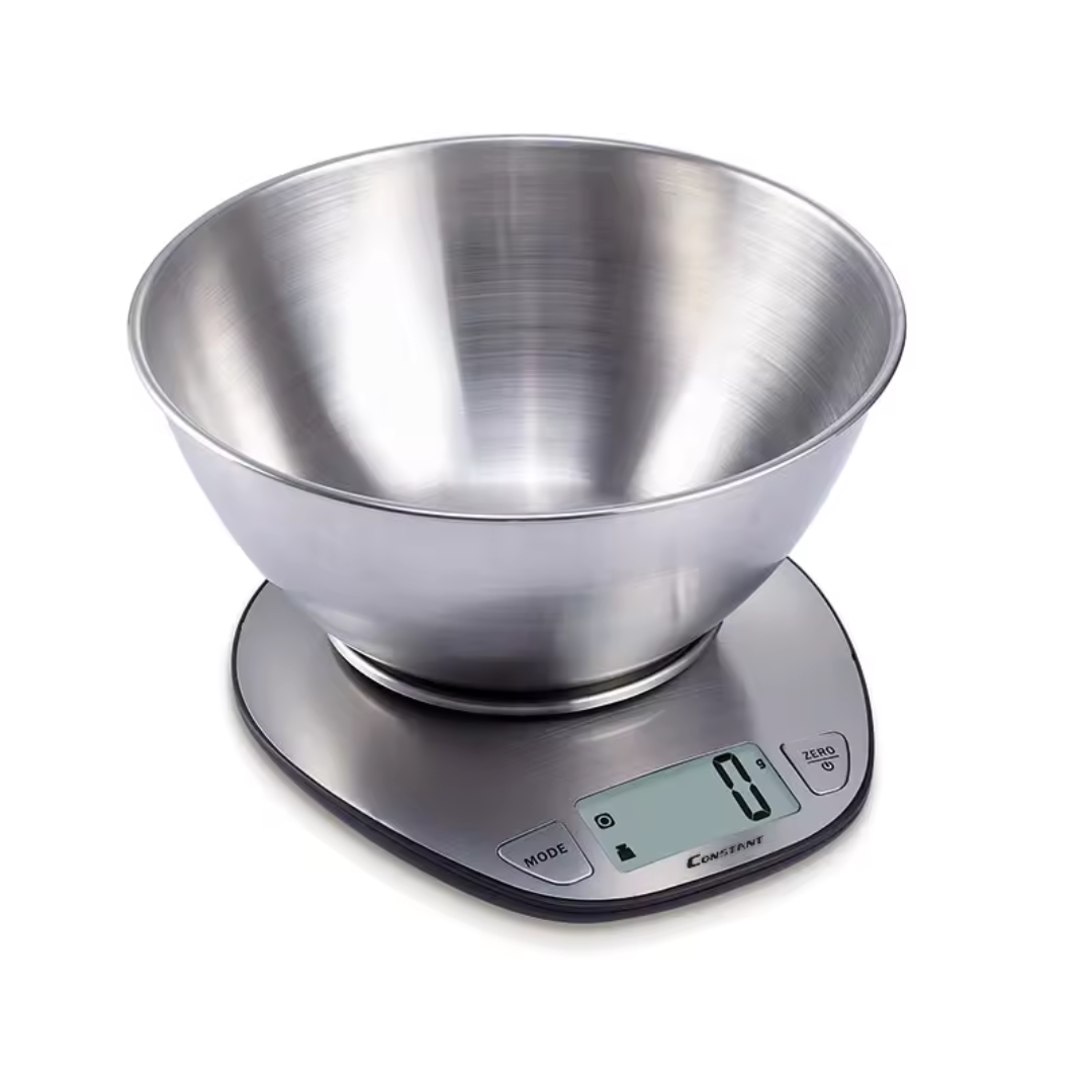 Balanza Digital de 5kg para VOLUMEN en Acero Inoxidable con Bowl de 1.8L 14192-2064B Báscula. Pesa. Selecto