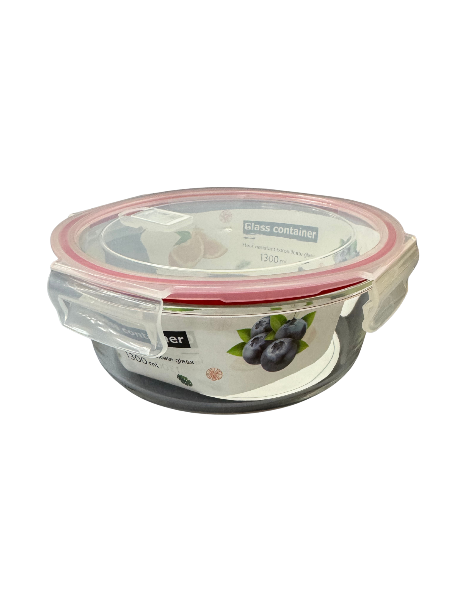 Envase de Vidrio con Tapa 1300ml 16767-13-1 Lonche. Lonchera. Vasija. Selecto