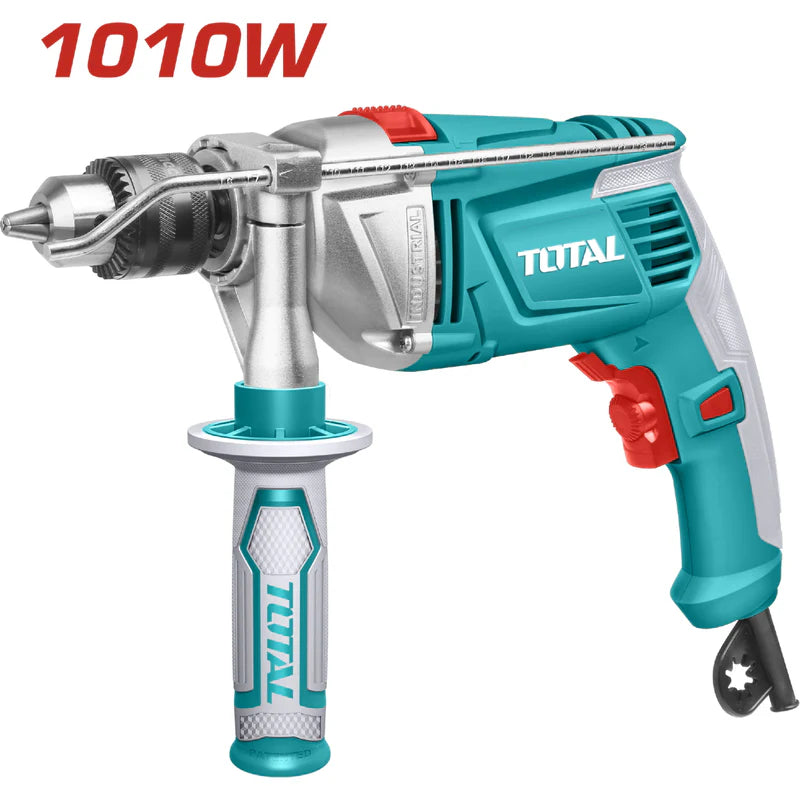 Taladro Percutor 1010W De 1/2" Veloc. Variable, Swich De Reversa, Caja De Engranajes En Alum. Calida Total UTG111136 TOTAL
