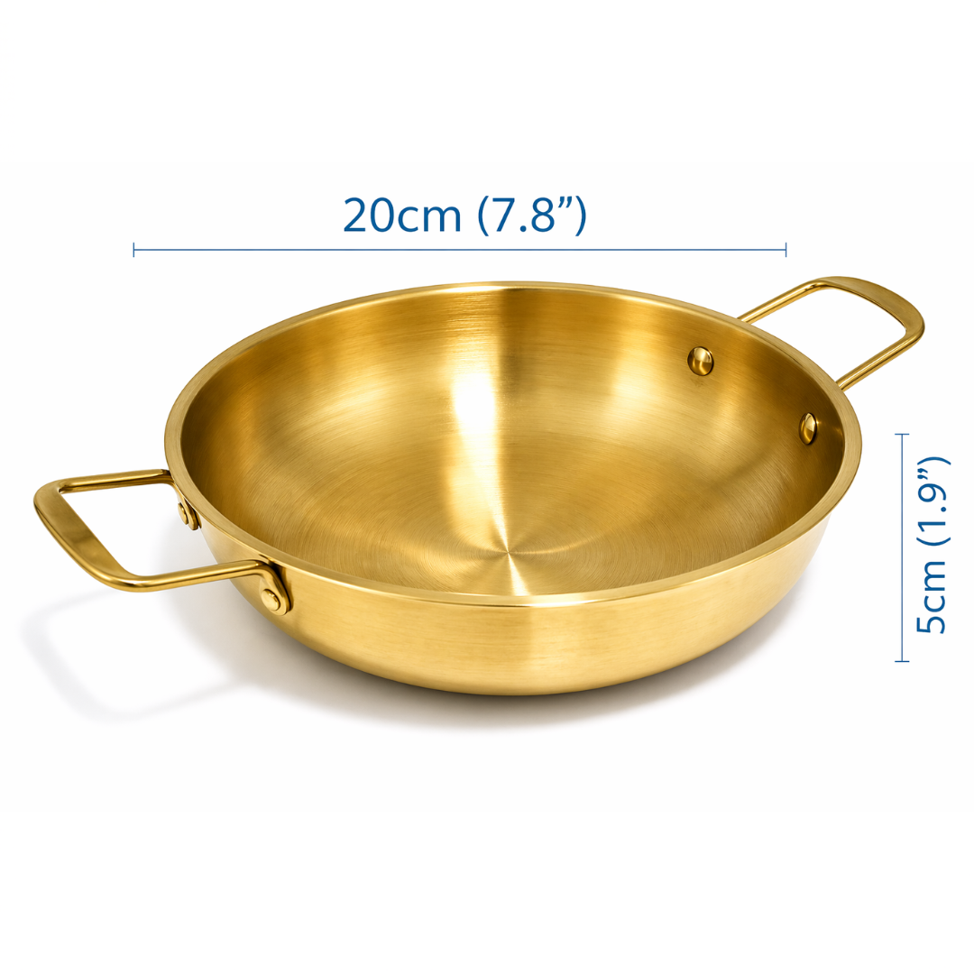 Cacerola de Metal Dorado 3 Tamaños Disponibles BP-2060 / BP-2061 / BP-2062 Selecto