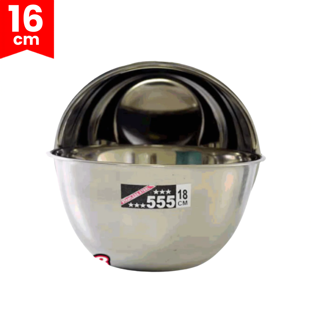 Bowl Platón de Acero Inoxidable 16cm 555 MI-4015-16 555