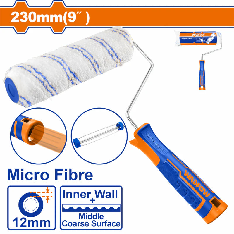 Rodillo De Pintar De Microfibra, 230Mm (9"). Espesor 12Mm. Diámetro 6Mm. Pared Interior. Incluye Accesorios. WCB8912 WADFOW