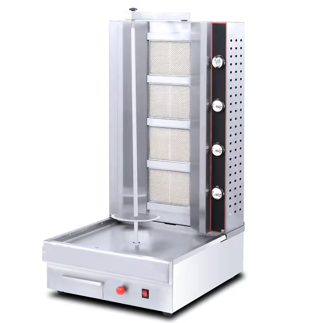 Equipo de Shawarma a Gas de 4 Quemadores HGS-R4 Kebab. Selecto