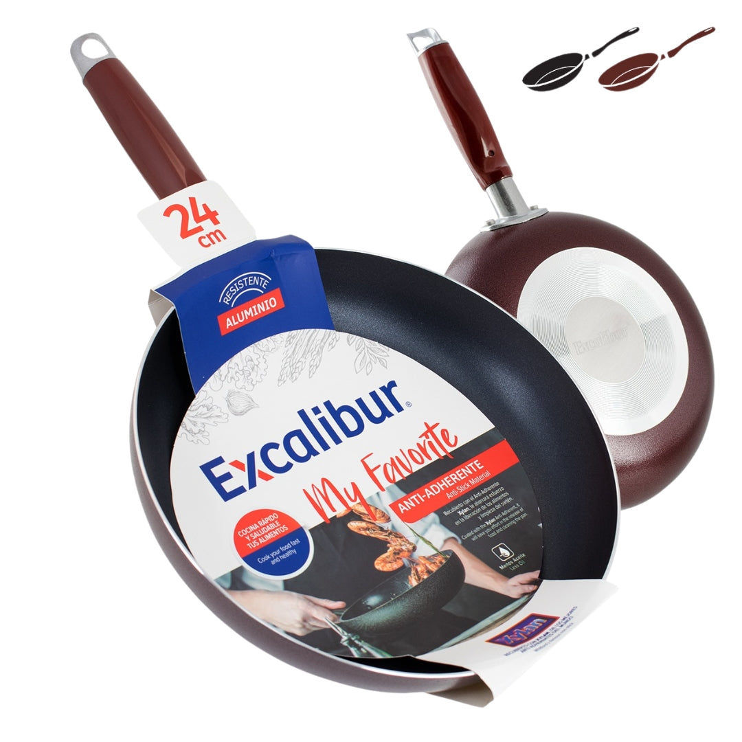 Sarten de Teflon 24cm Excalibur JLN-24CM