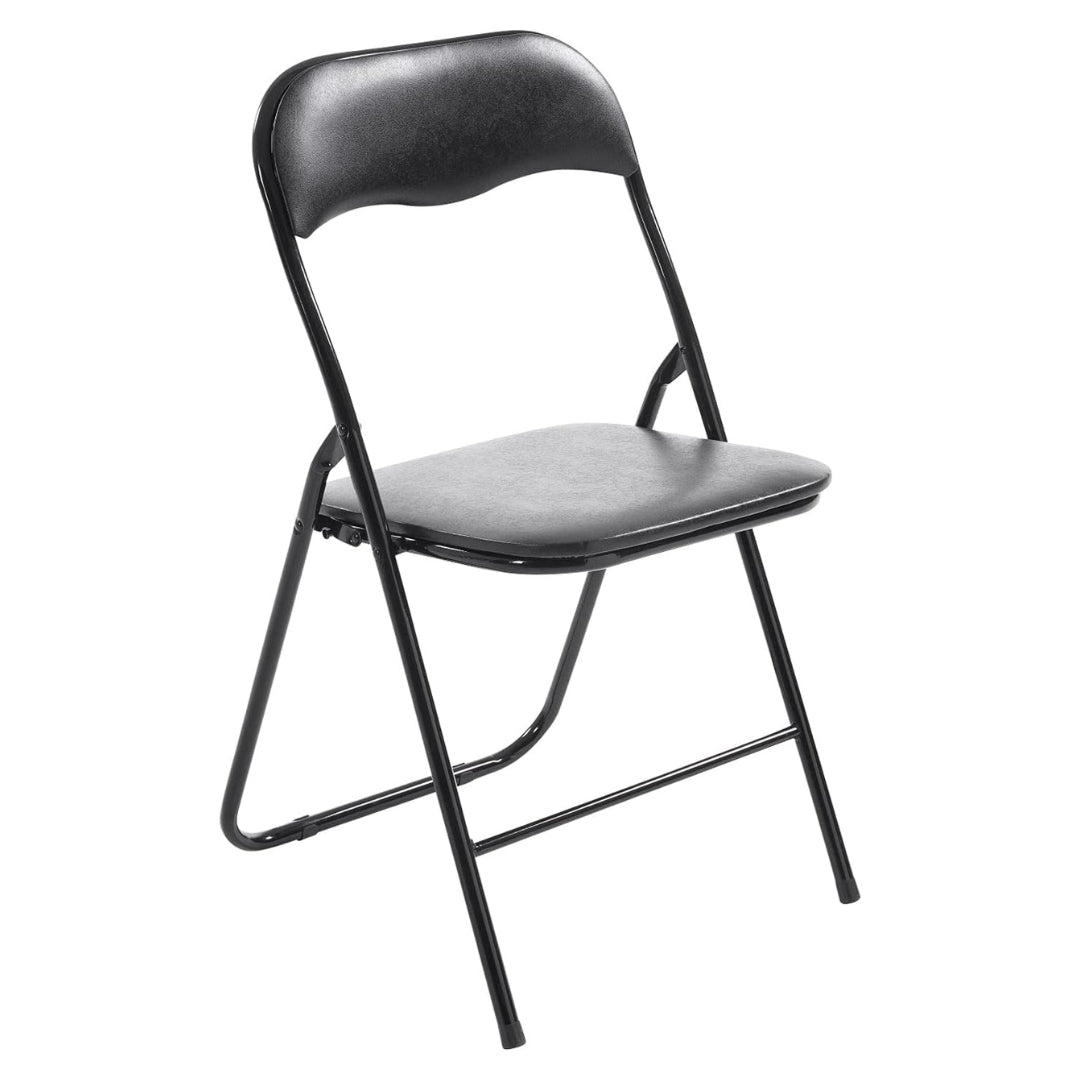 Silla Metálica Acolchonada Plegable Negro ZF-0183-BLACK Selecto