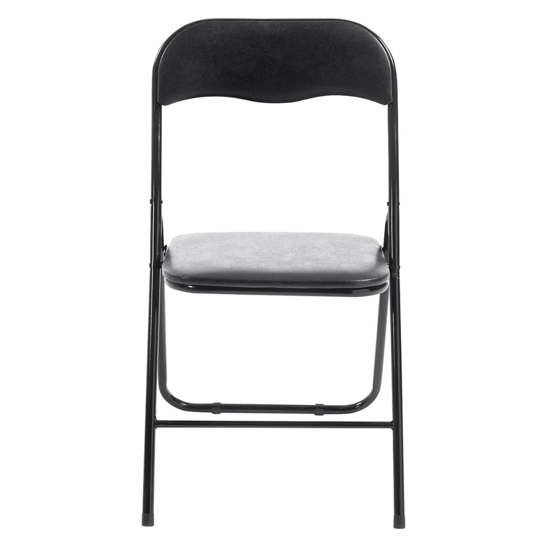 Silla Metálica Acolchonada Plegable Negro ZF-0183-BLACK Selecto