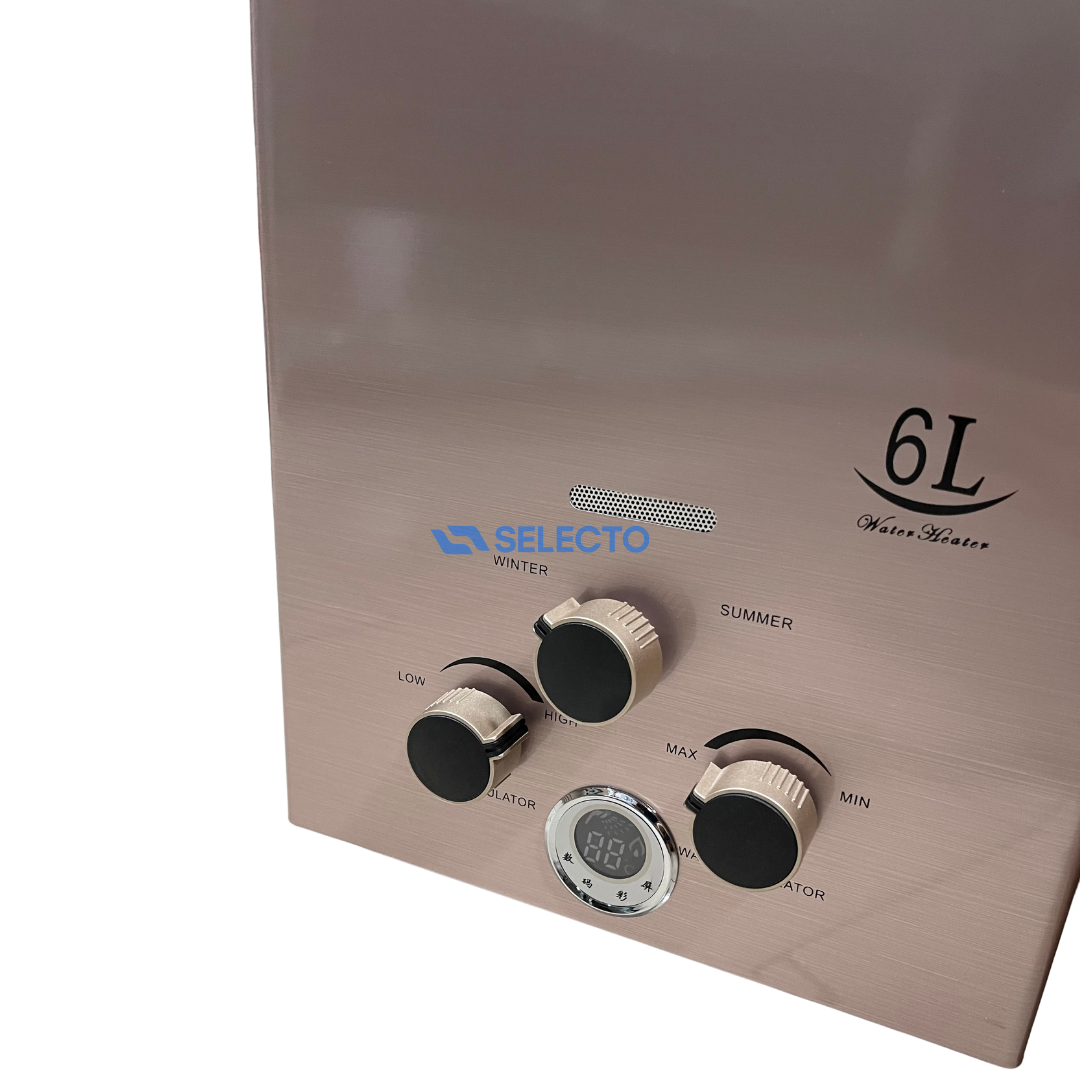 Calentador de Agua a Gas con Encendido de Batería "D" 6 Litros Paroman JSD12-6L Selecto