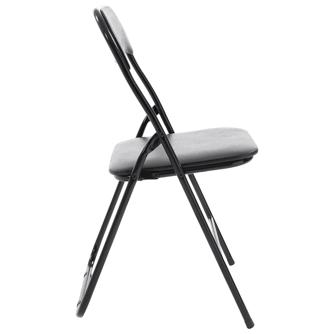 Silla Metálica Acolchonada Plegable Negro ZF-0183-BLACK Selecto