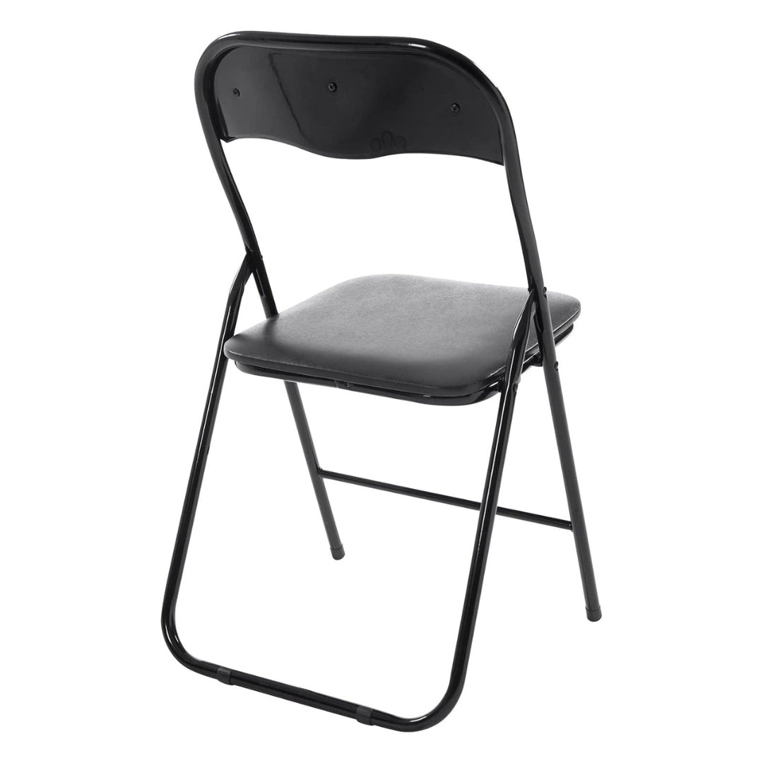 Silla Metálica Acolchonada Plegable Negro ZF-0183-BLACK Selecto