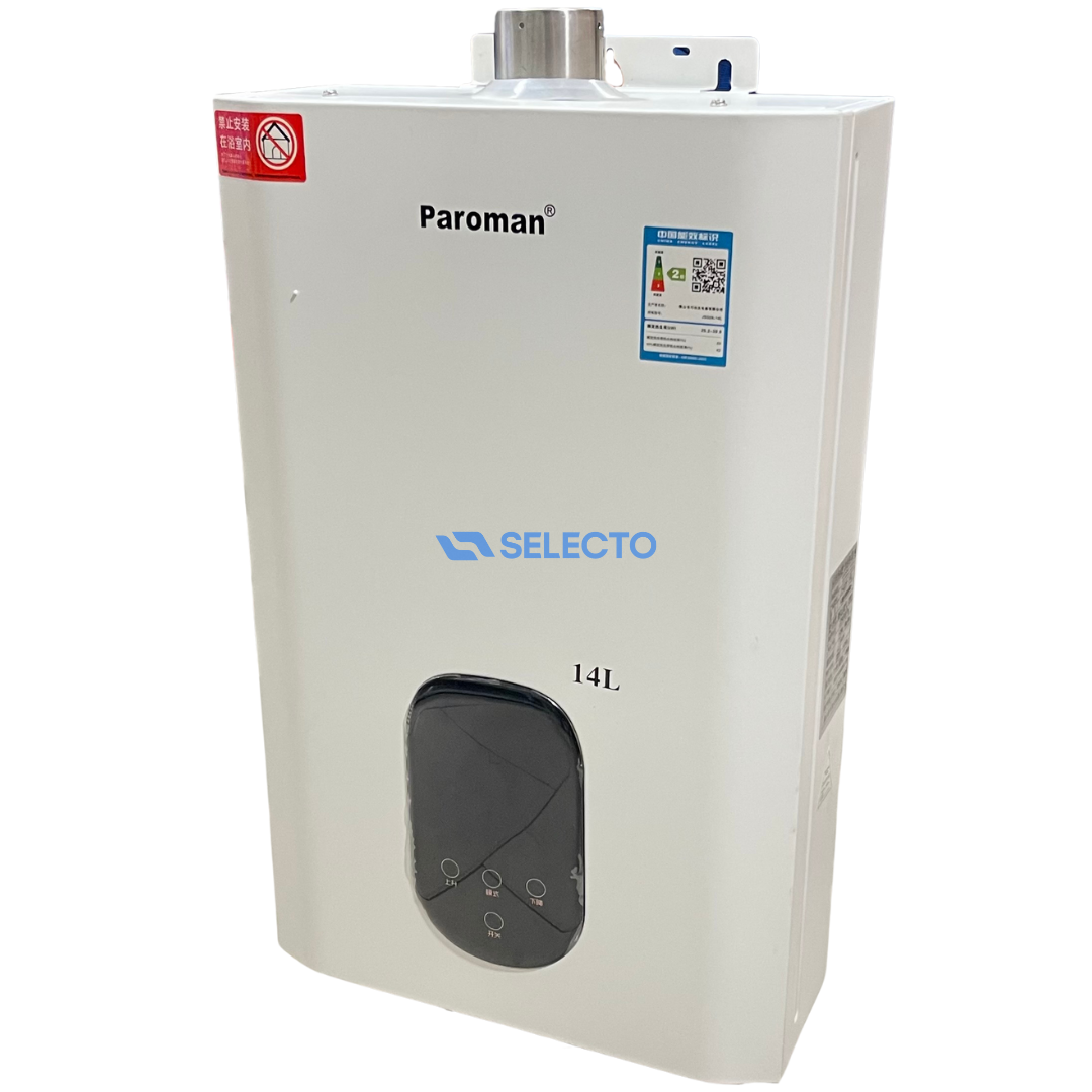 Calentador de Agua a Gas con Cable 14 Litros Paroman JSQ28-14L Selecto