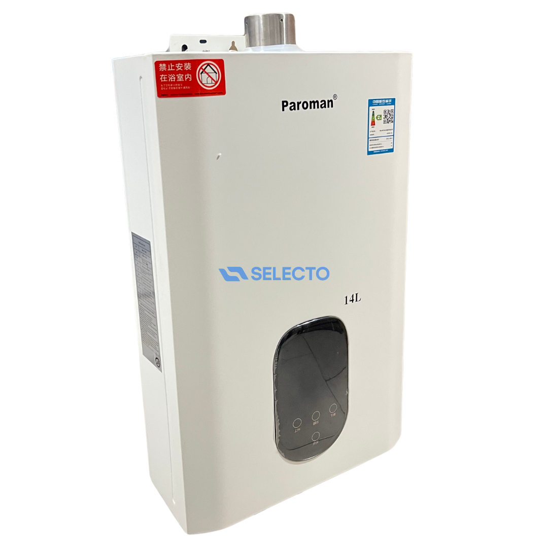 Calentador de Agua a Gas con Cable 14 Litros Paroman JSQ28-14L Selecto