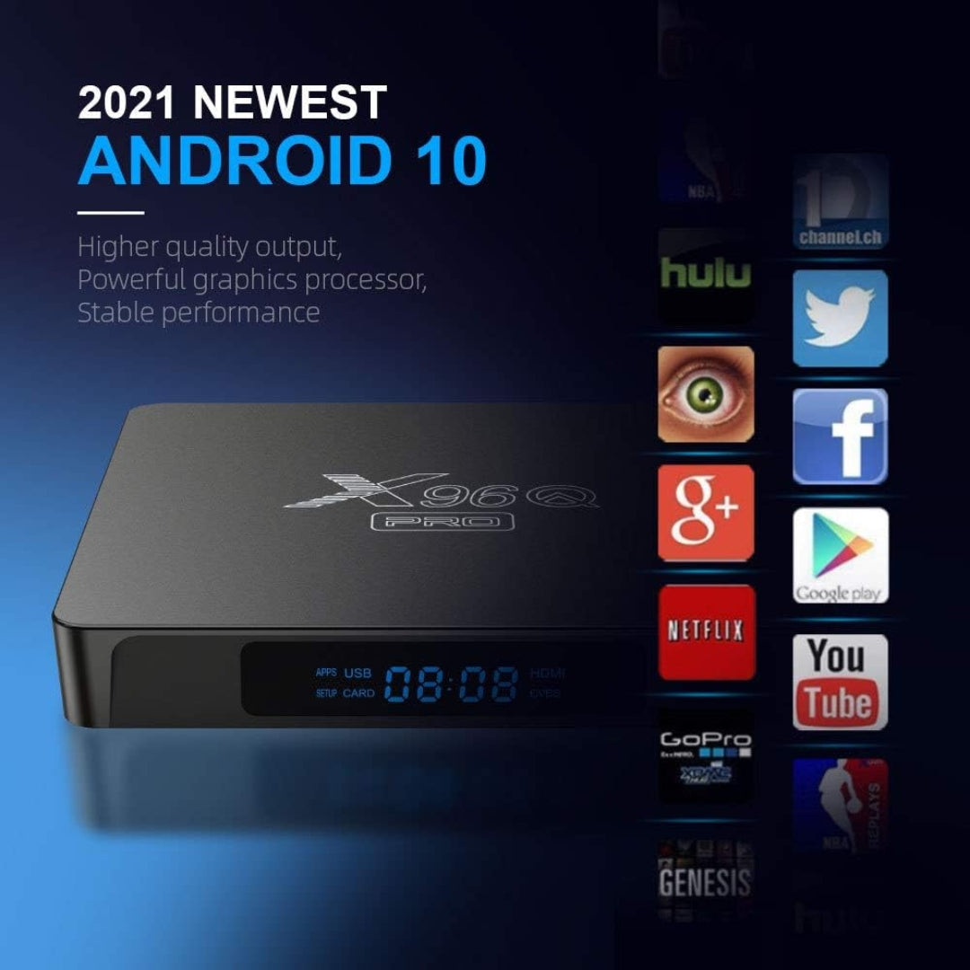 TV Box Android X96Q Pro 5G 1GB RAM 8GB ROM Ultra 4K con Wifi ***SOLO FUNCIONA PARA NETFLIX & YOUTUBE*** Selecto