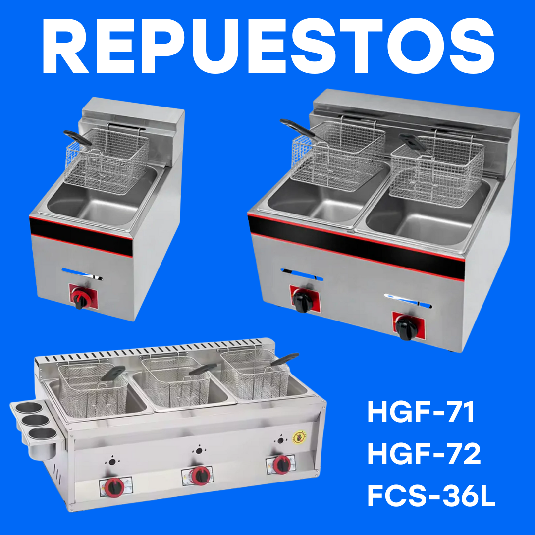 Repuestos Freidora a Gas HGF-71 HGF-72 FCS-36L Selecto