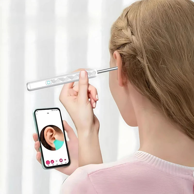 Limpiador De Oídos Con Video Camara Visualización En Celular. Incluye 8 Accesorios Y Soporte Base. Dispositivo Para Limpieza De Oídos Con Cámara Visual. AB1484
