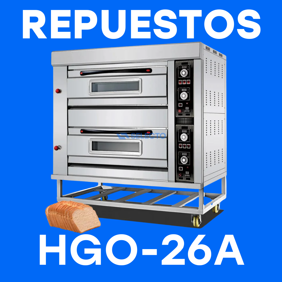 Repuestos Horno Industrial a Gas de 2 Niveles para 6 Bandejas 1760*890*1430mm HGO-26A