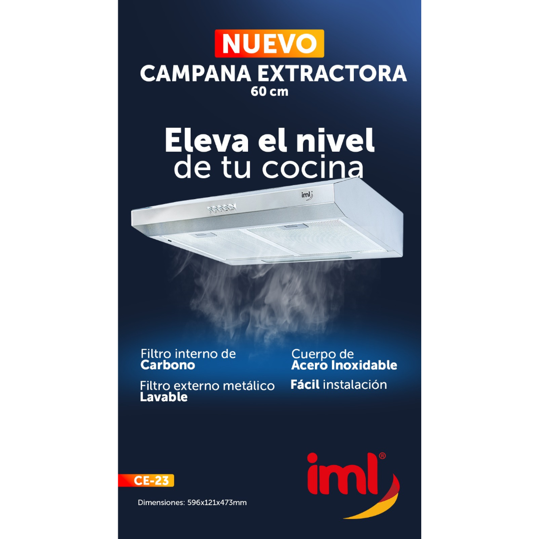 Campana Extractor de Grasa 60cm CE-23 IML IML